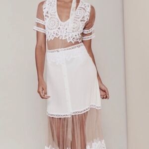 NWOT! For Love And Lemons Off White Maxi Size Small